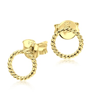 Gold Plated Silver Earrings STS-2720n-GP